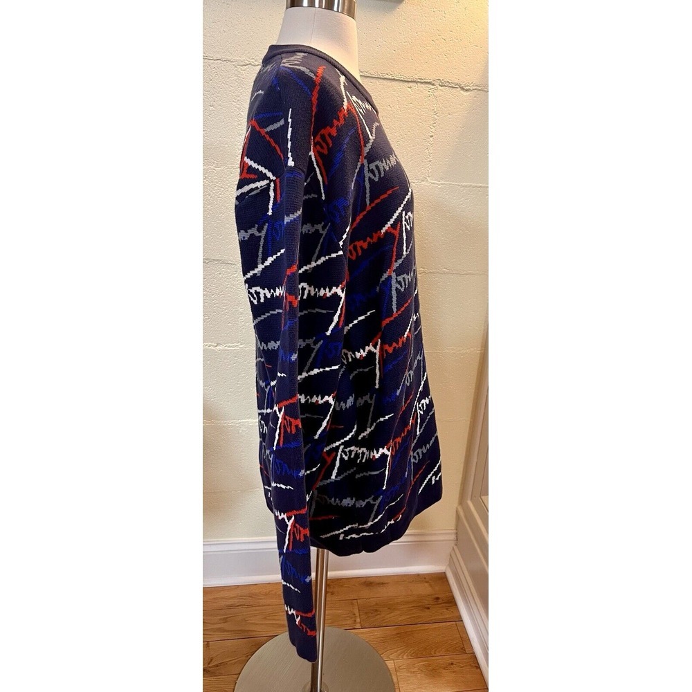 Tommy Hilfiger Denim Men's M "Tommy" Print Crew Neck Sweater Red White & Blue - Picture 4 of 8